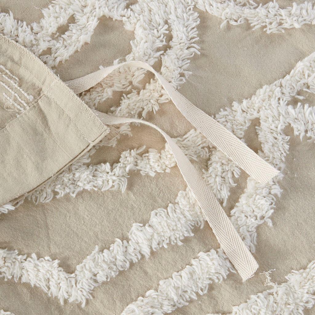 掛け布団カバー 3点セット メダリオン柄 Laetitia/Taupe Ⓣ