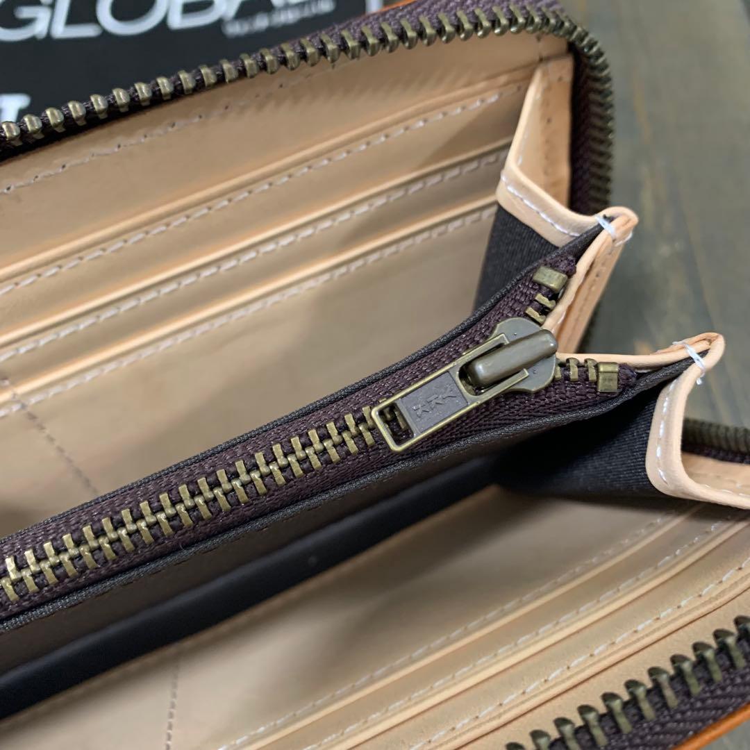 S22■コードバン × イタリアンレザー 長財布■馬 本革 ヌメ革 財布■茶