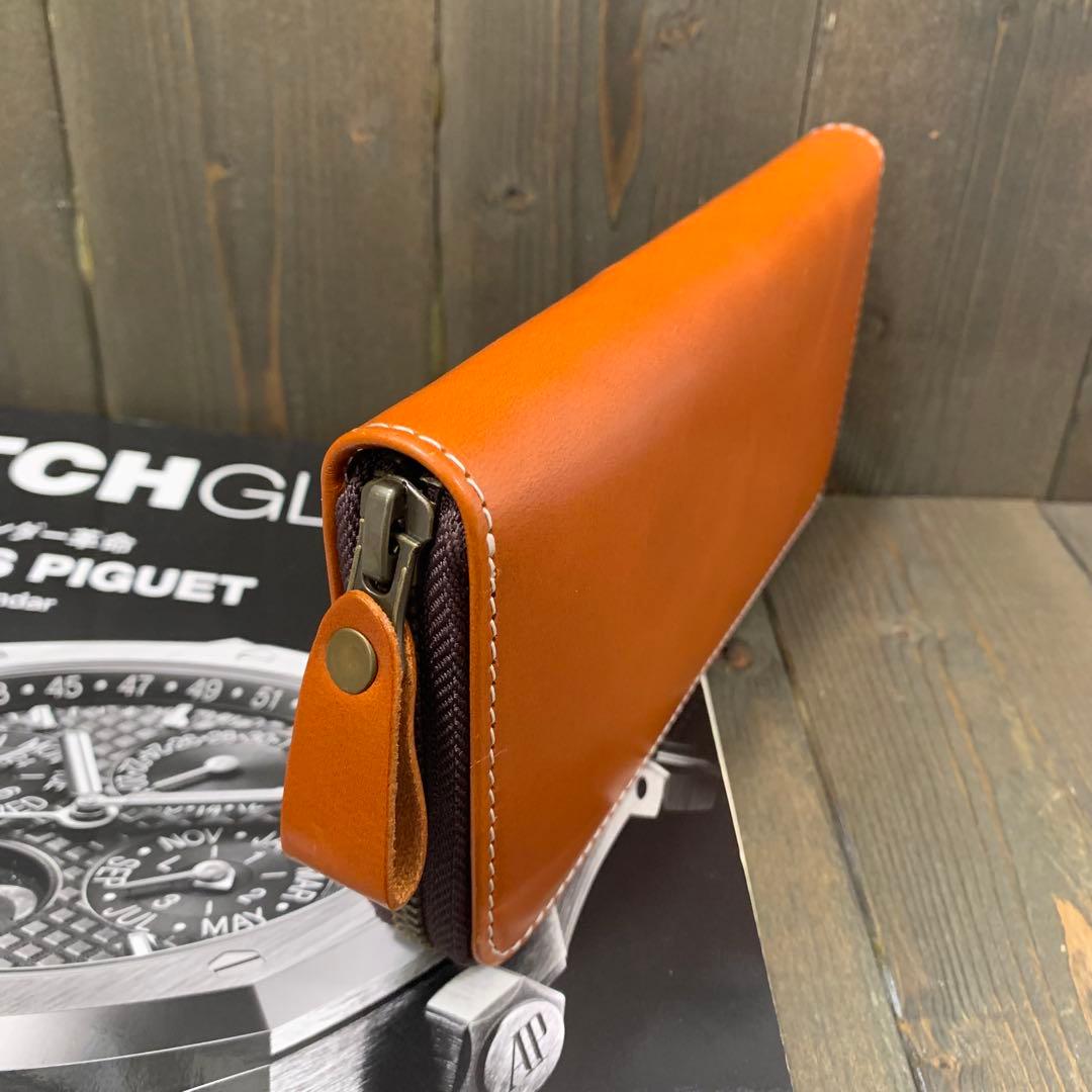 S22■コードバン × イタリアンレザー 長財布■馬 本革 ヌメ革 財布■茶