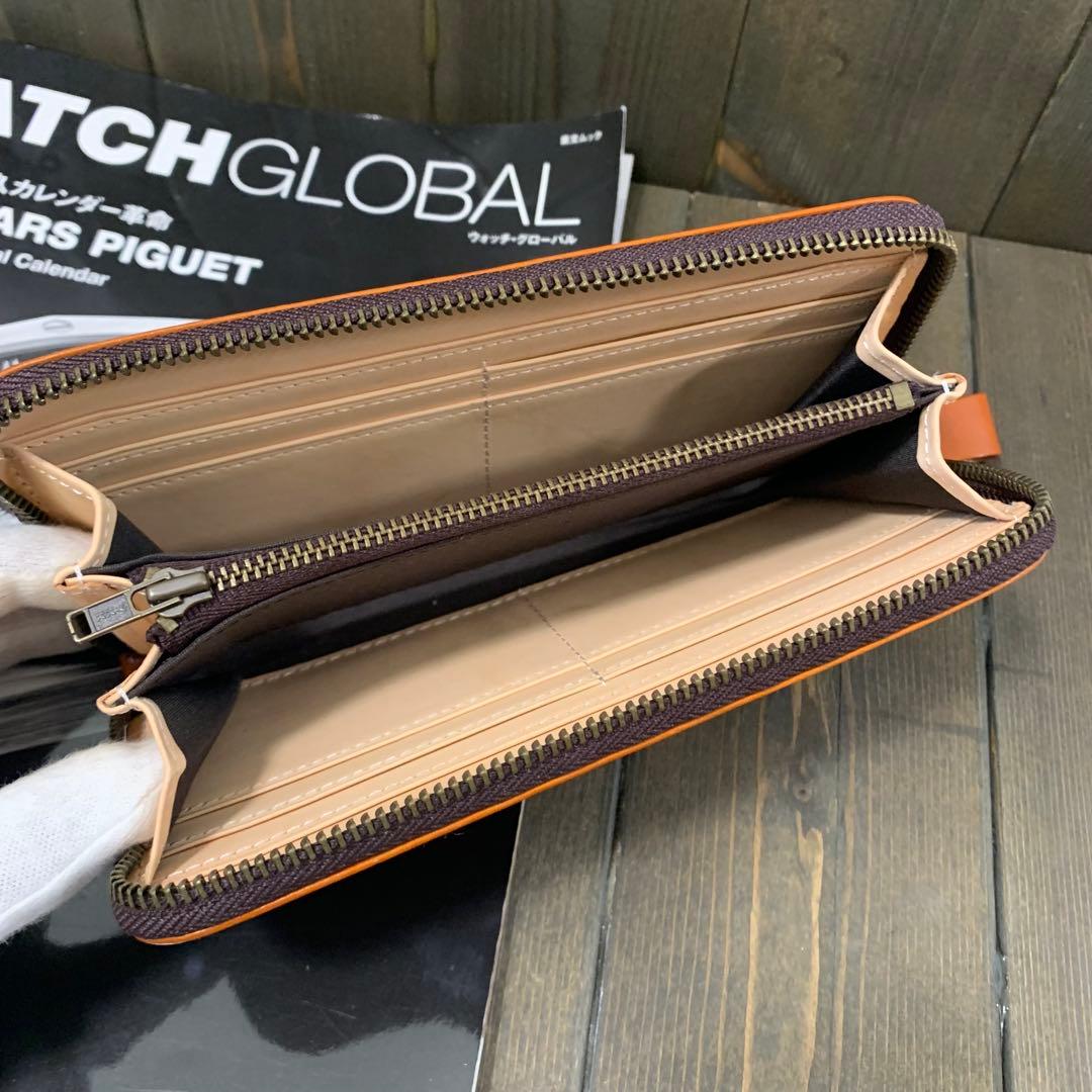S22■コードバン × イタリアンレザー 長財布■馬 本革 ヌメ革 財布■茶