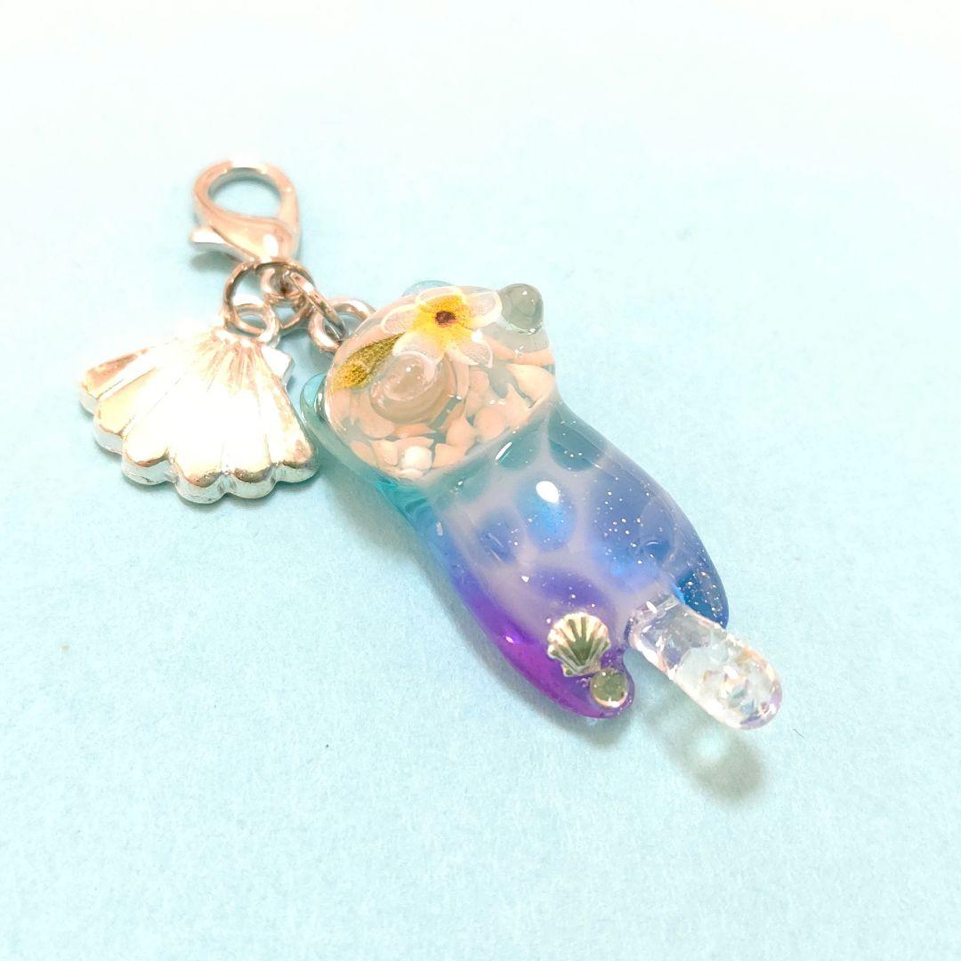 専用商品K-10116 スライディング猫チャーム(海)