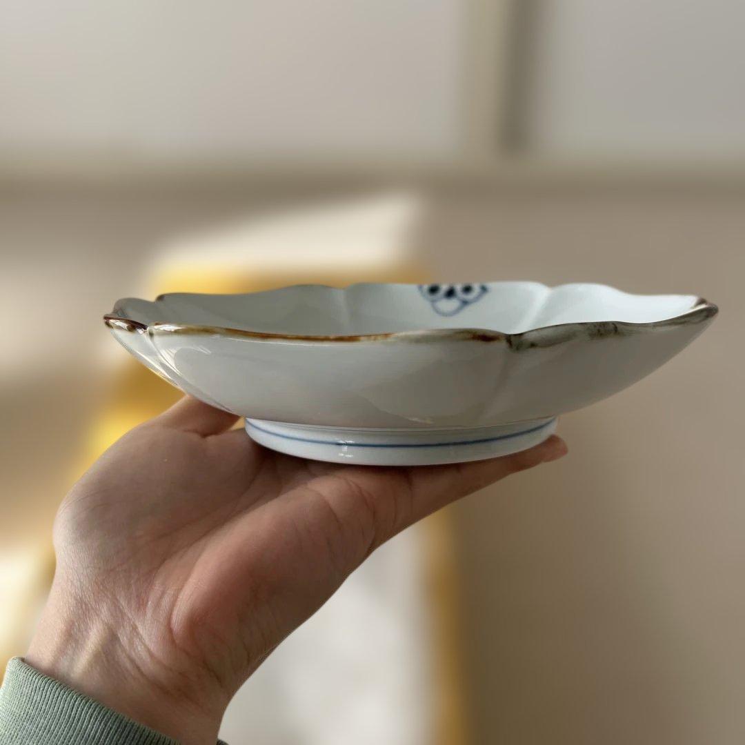 【箱入り新品未使用/うちる別注】和皿　磁器　染付　有田焼　伊万里焼　2枚セット