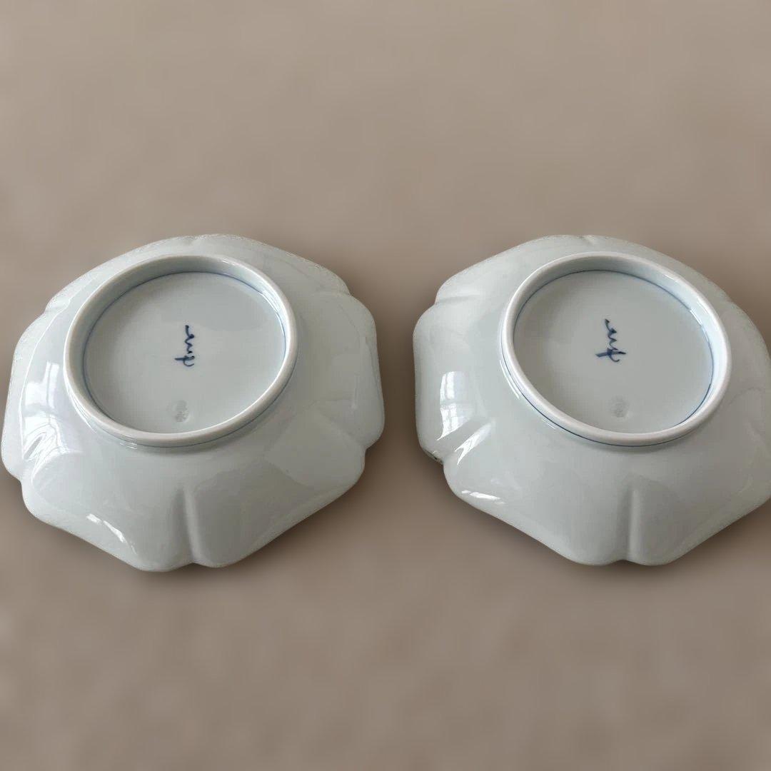 【箱入り新品未使用/うちる別注】和皿　磁器　染付　有田焼　伊万里焼　2枚セット