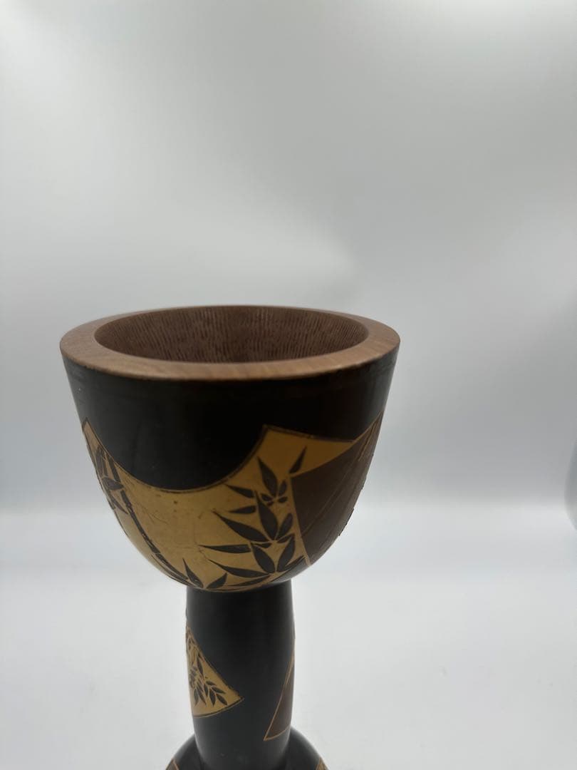 最高級　古作　望月流　古作小鼓　鉋目あり　純金 金蒔絵