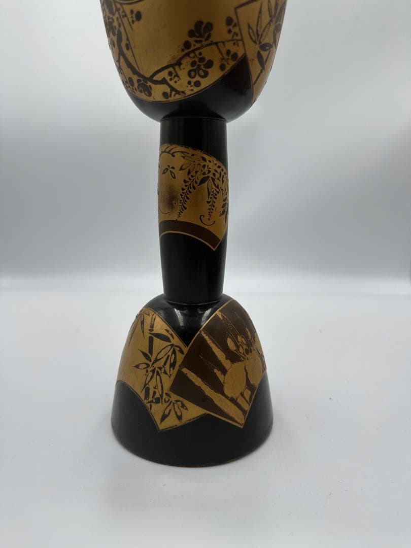 最高級　古作　望月流　古作小鼓　鉋目あり　純金 金蒔絵