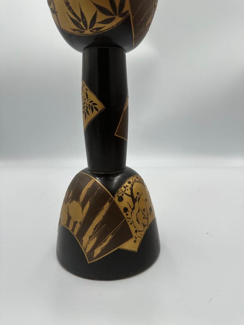 最高級　古作　望月流　古作小鼓　鉋目あり　純金 金蒔絵