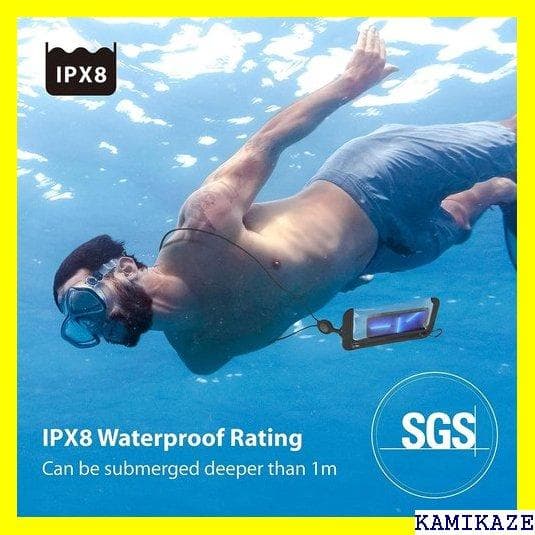 ☆送料無料 Bone スマホ 防水ケース 斜め掛け 肩掛け ディブルー 1070