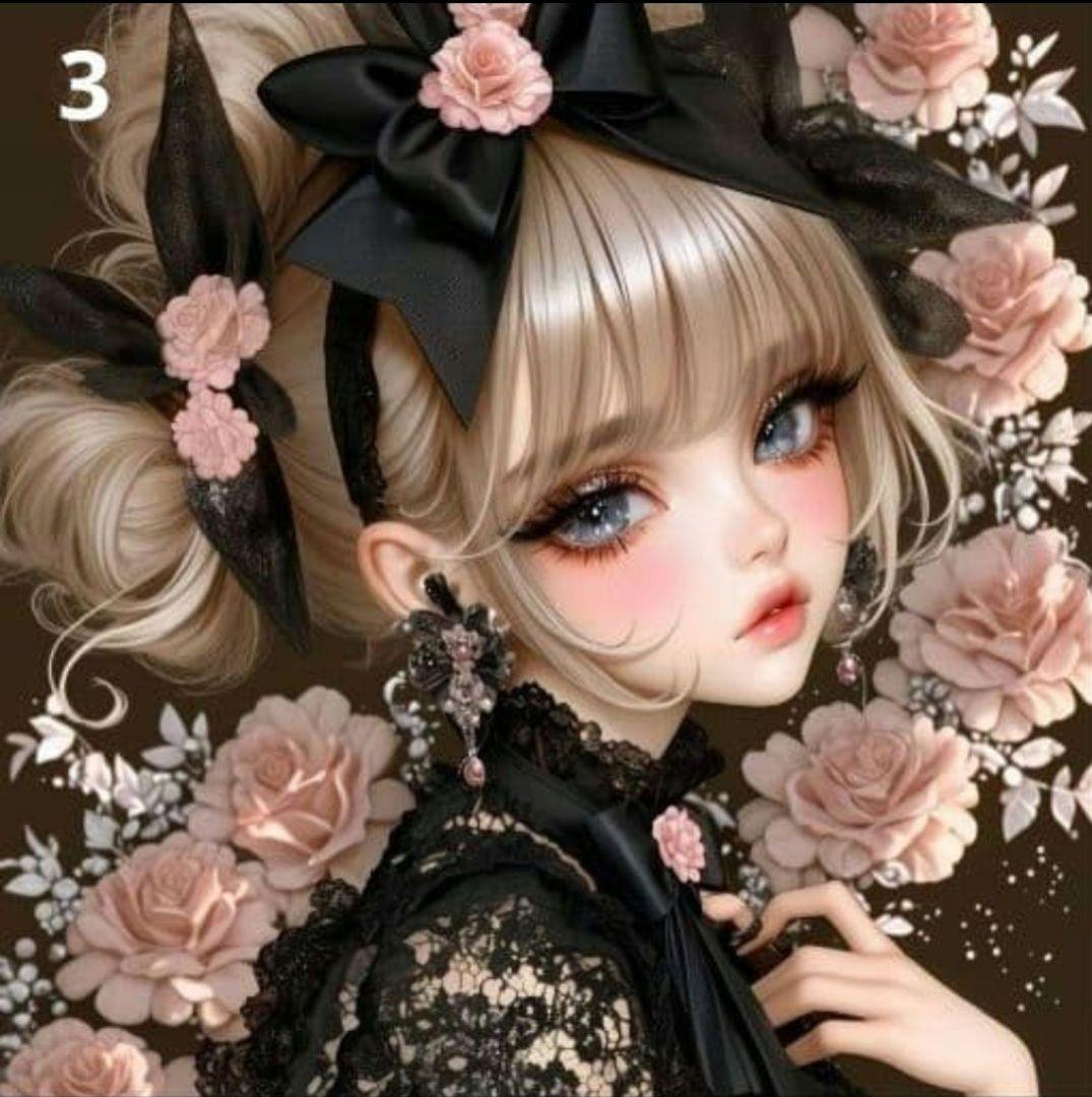 少数限定パネル ①　かわいい女の子パネル生地　　ハンドメイド