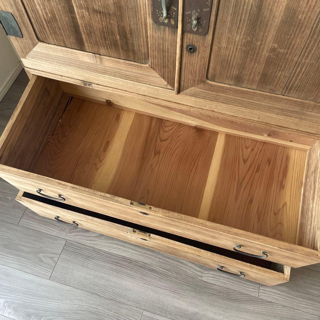 45.46)桐箪笥　アンティーク　チェスト　テレビ台　和箪笥　着物