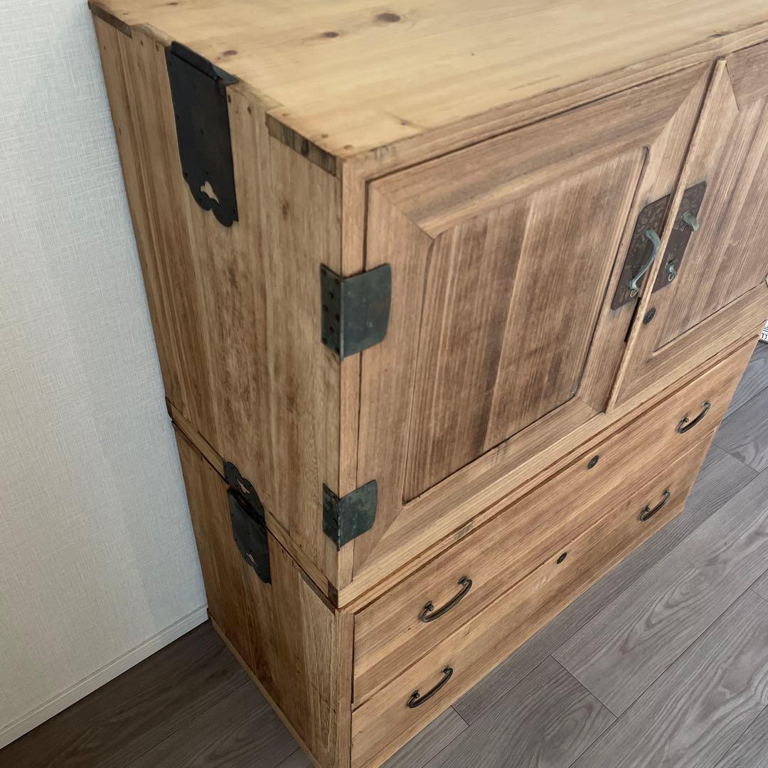 45.46)桐箪笥　アンティーク　チェスト　テレビ台　和箪笥　着物