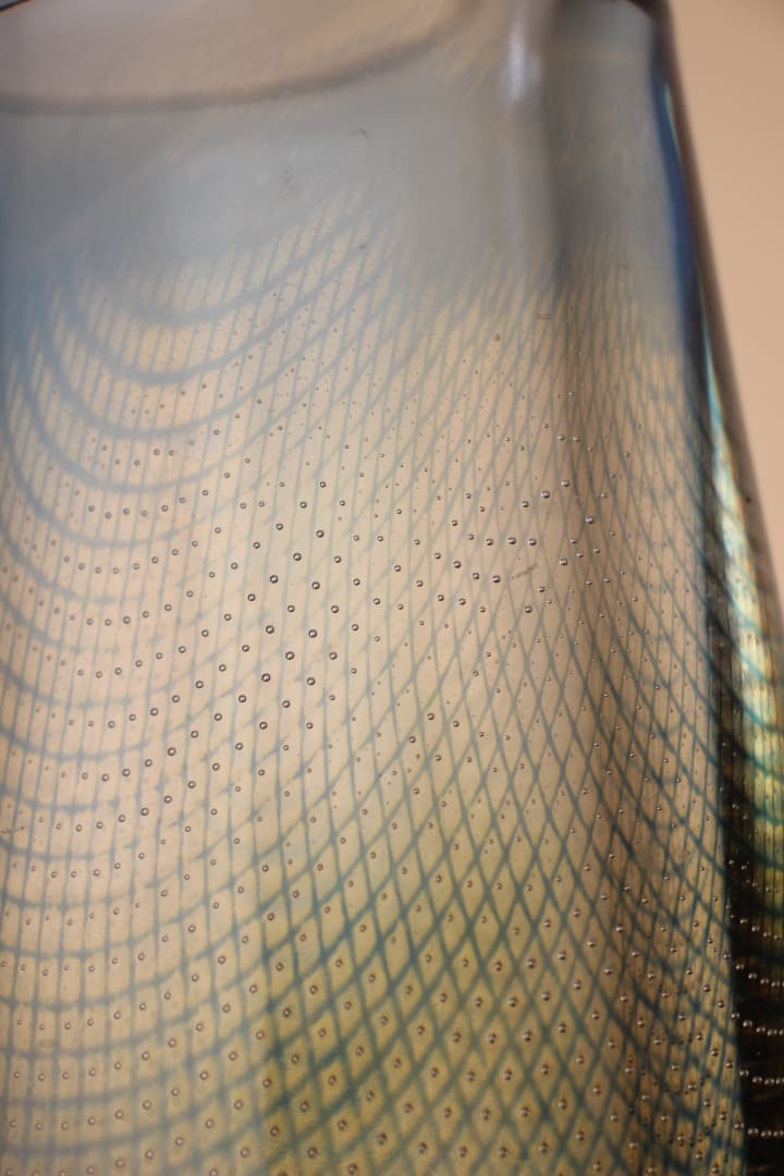 スウェーデン　オレフォス　クラーカ　ガラス　花瓶　フラワーベース