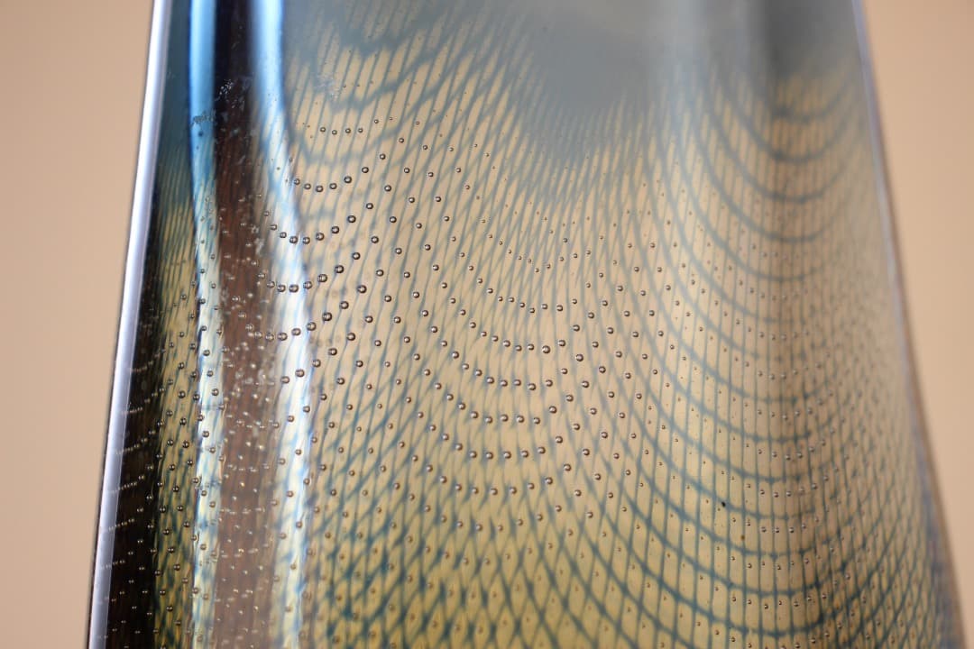 スウェーデン　オレフォス　クラーカ　ガラス　花瓶　フラワーベース