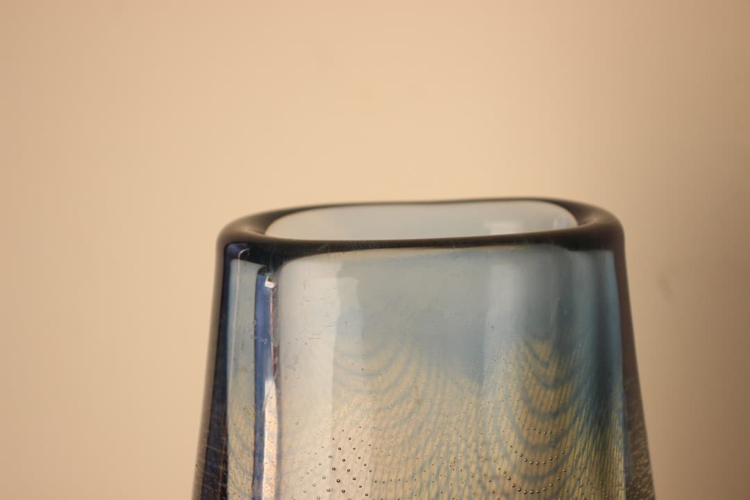 スウェーデン　オレフォス　クラーカ　ガラス　花瓶　フラワーベース