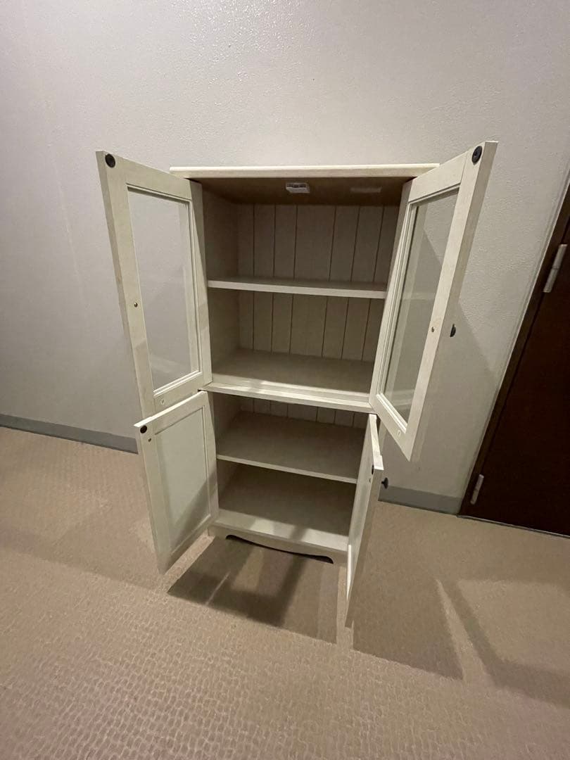 ニトリ　NATURAL SIGNATURE ホワイトキャビネット