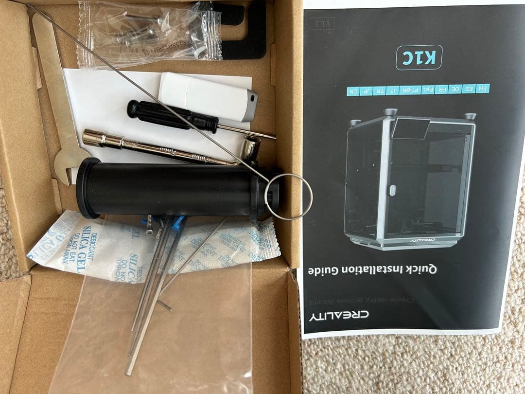 CREALITY K1C 3Dプリンター　カーボンフィラメント付！カメラ搭載！