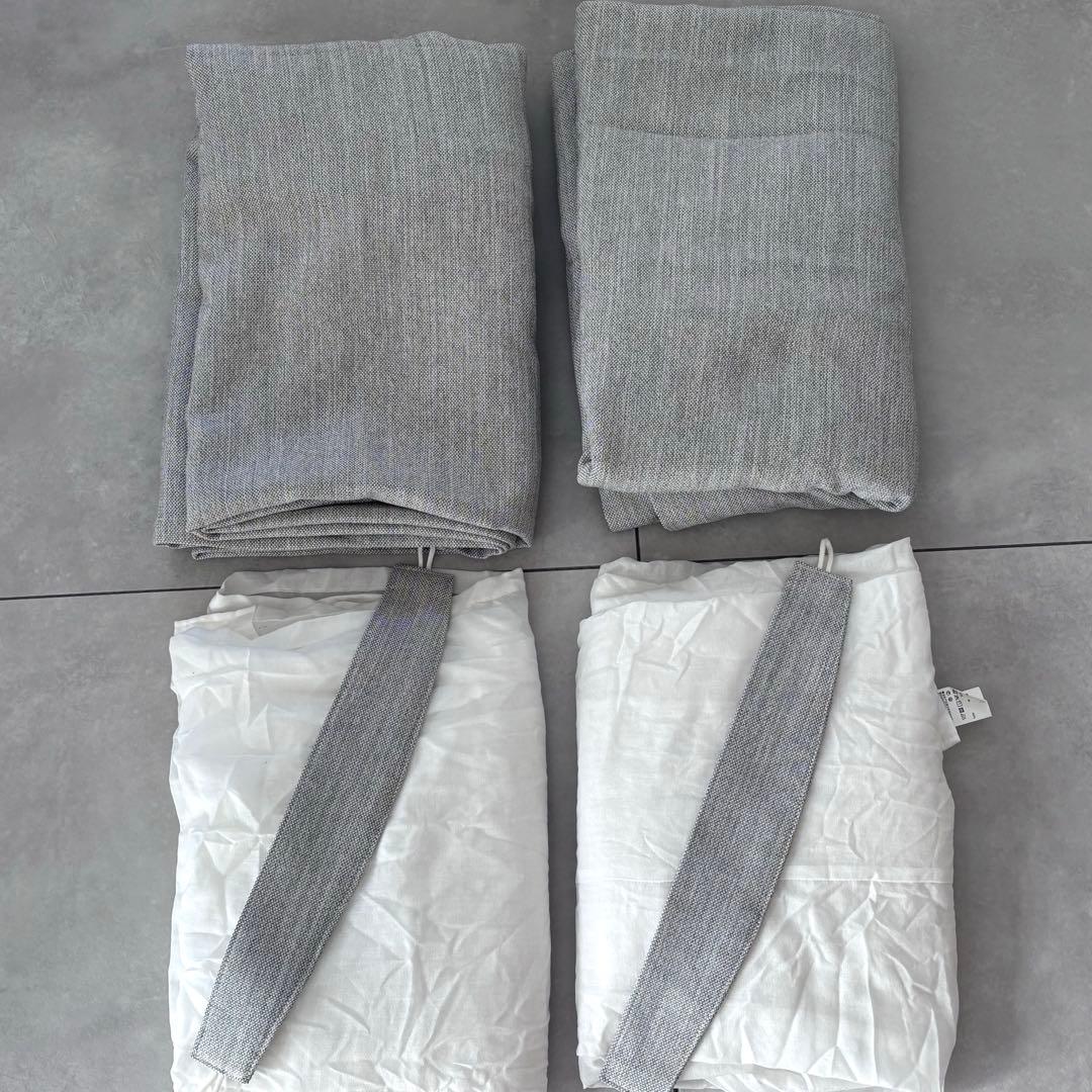 無印良品 ノンプリーツカーテン 丈210cm ライトグレー