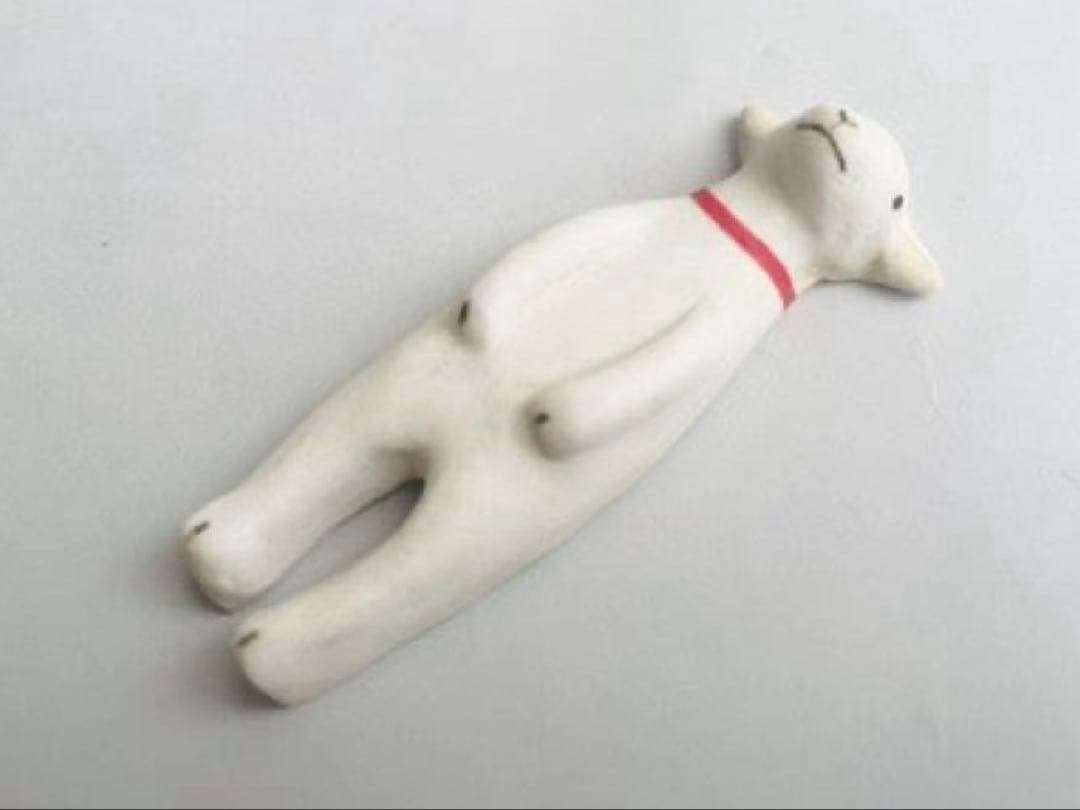 小堤晶子さんの陶器製 可愛い 白ヤギのお箸置きカトラリーレスト オブジェ