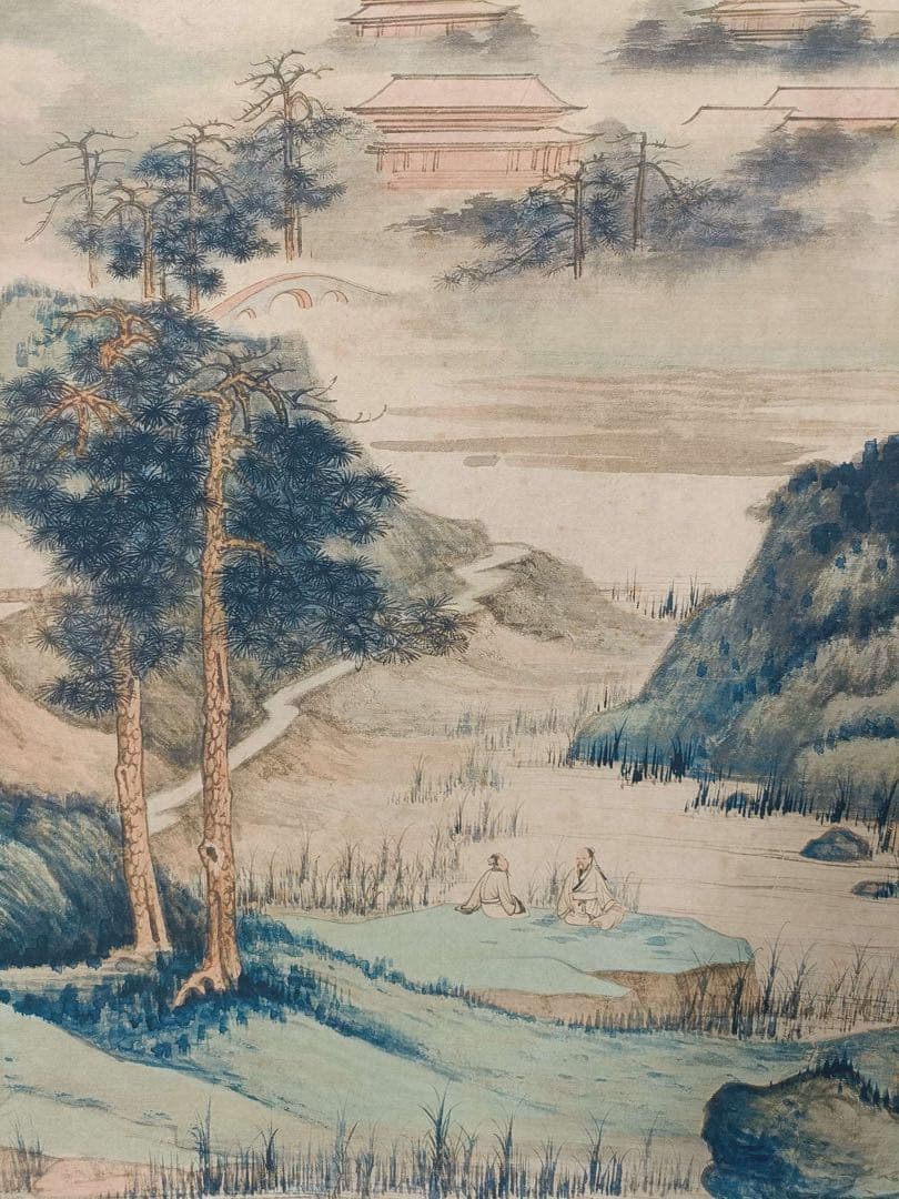 【张大千】山水 中国画 掛け軸 水墨画 和室 玄関 茶室 壁掛け 美術品