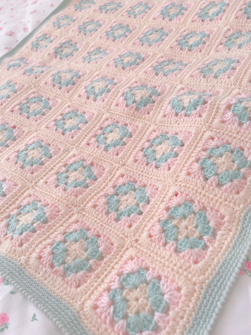 ハンドメイド ベビーブランケット アフガン