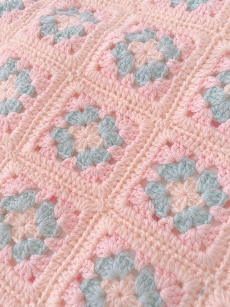 ハンドメイド ベビーブランケット アフガン