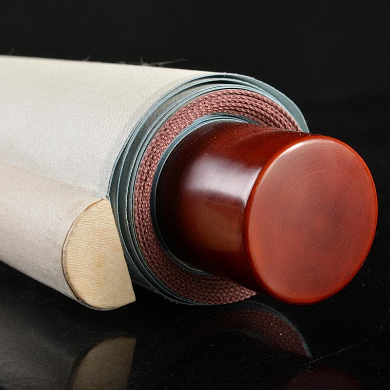 掛軸　前大徳　極楽寺主　西垣宗興　「松寿千手翠」　若松画　共箱　V　R5930B