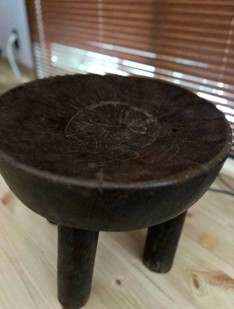 希少デザイン セヌフォ族　スツール　ビンテージ ブラウン