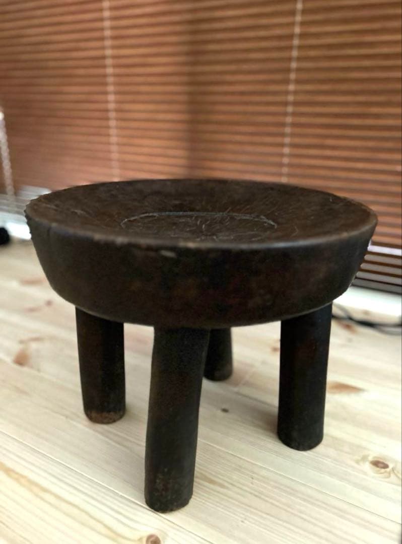希少デザイン セヌフォ族　スツール　ビンテージ ブラウン