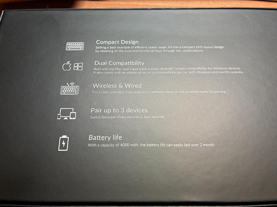 希少モデル Keychron K6 赤軸 US配列 ノンバックライト