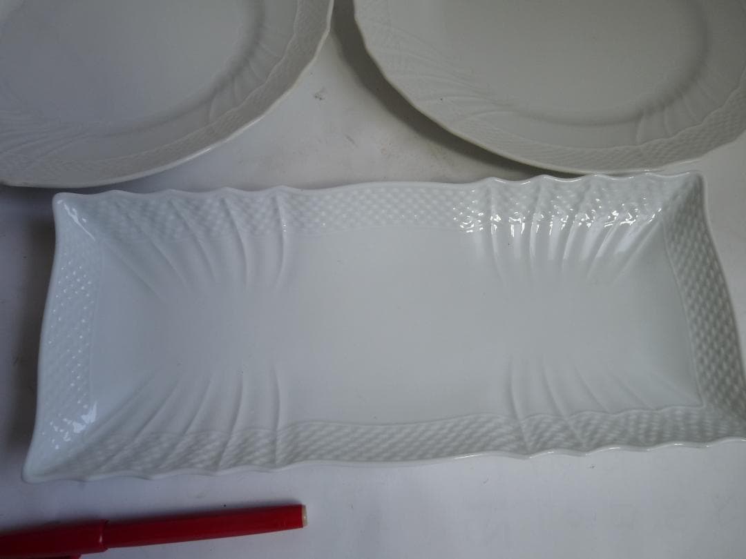 ジノリ ベッキオホワイト 皿2枚と長皿1枚セット