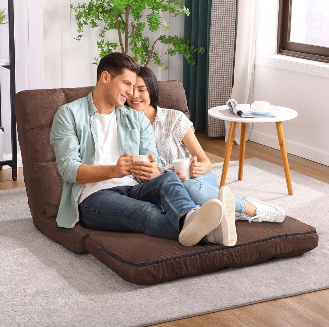 3WAY座椅子 ネイビー 肉厚クッション 幅98cm リクライニング