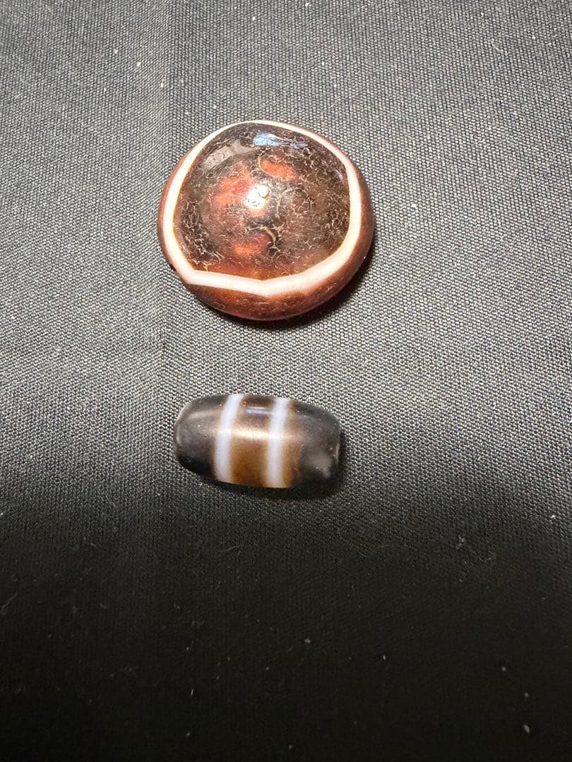 秘蔵天珠‼️西蔵秘蔵風化線天珠、極上羊眼板珠セット