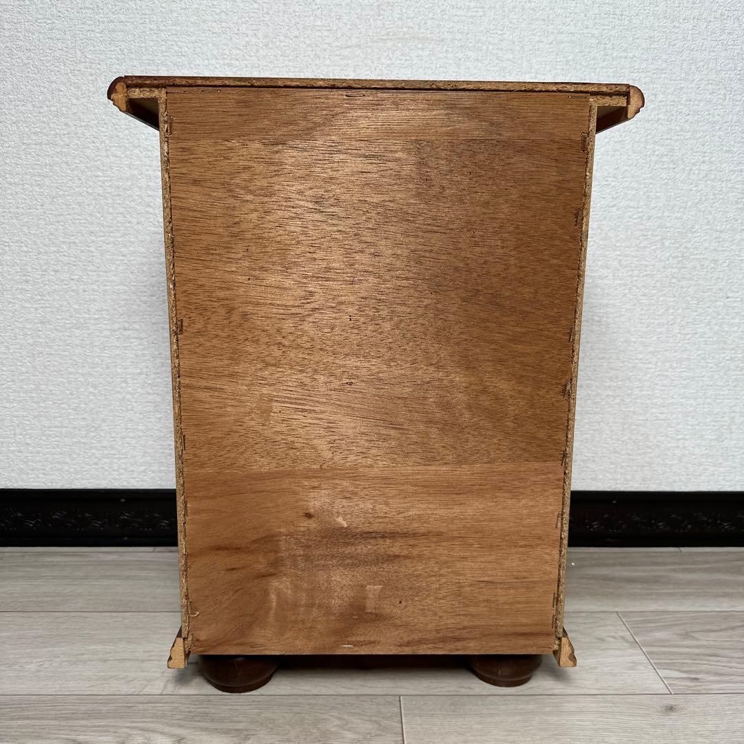 イタリア 象嵌 3段 チェスト 伸長天板 リビング収納 i4-1※