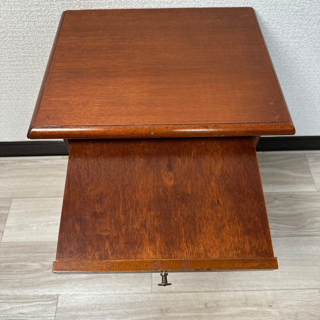 イタリア 象嵌 3段 チェスト 伸長天板 リビング収納 i4-1※