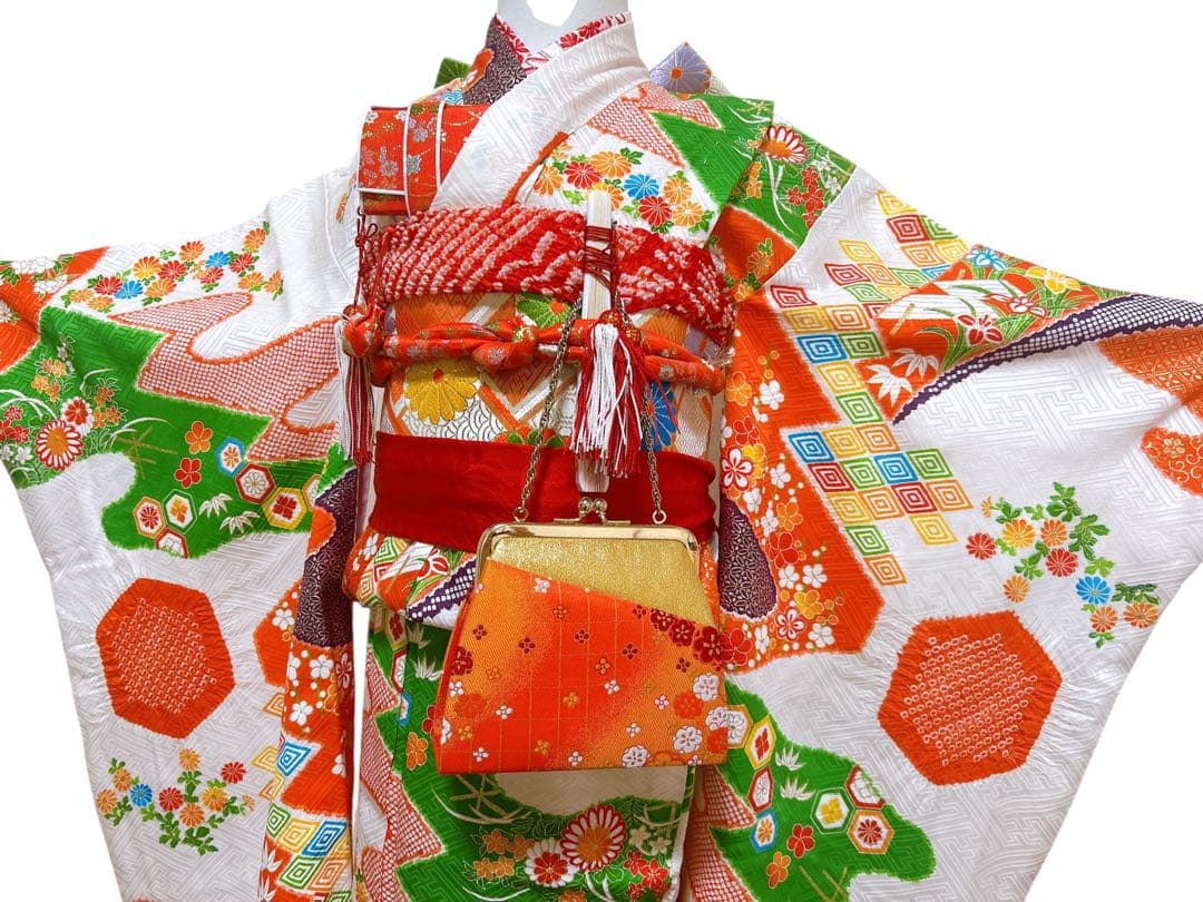 アンティークお着物フルセット♡七五三　7歳　女の子　一式　正絹　レトロ