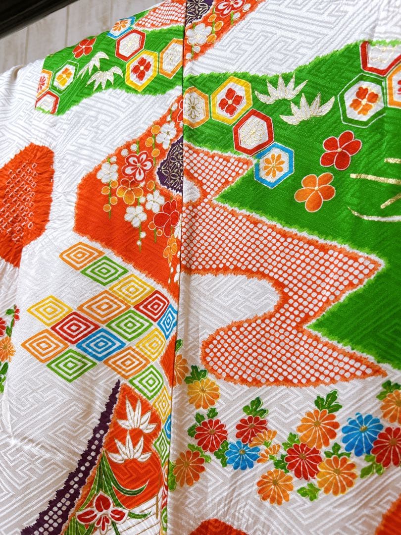 アンティークお着物フルセット♡七五三　7歳　女の子　一式　正絹　レトロ