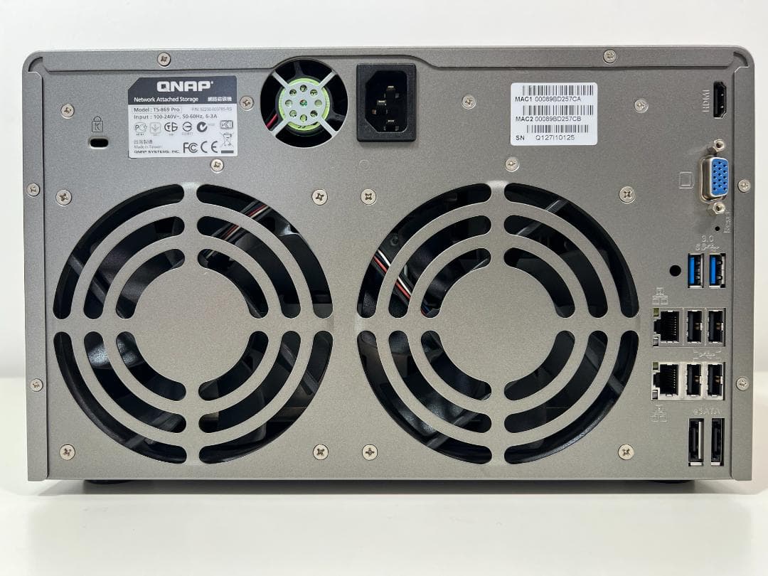 Qnap TS-869 Pro WD RED 3TB x8本