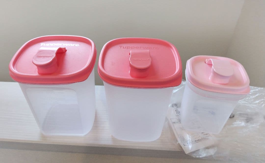 Tupperware Sライン 1L×2個 350ml×1個 3点タッパーウェア
