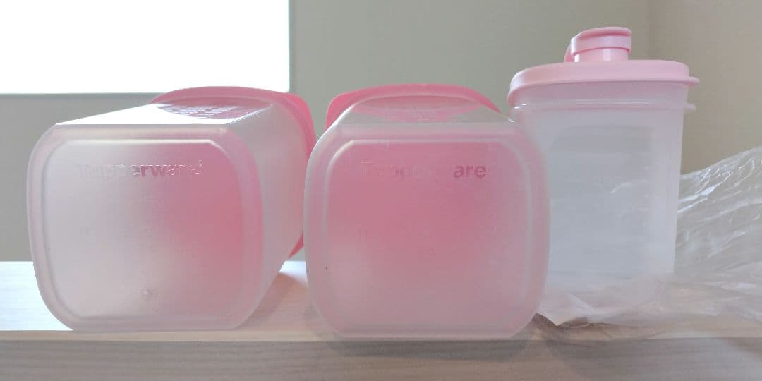 Tupperware Sライン 1L×2個 350ml×1個 3点タッパーウェア