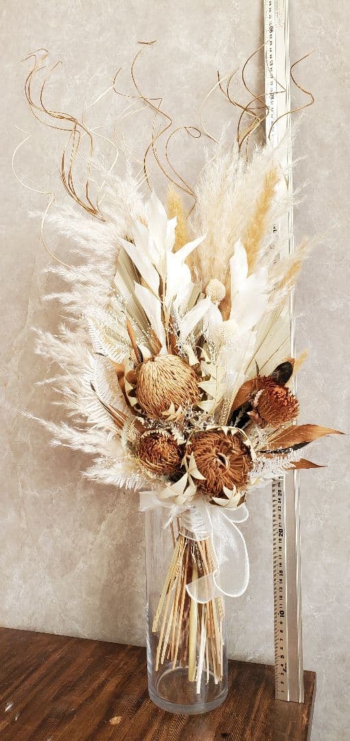 ドライフラワー　スワッグ　インテリア　パンパスグラス　アートプランツ　花瓶