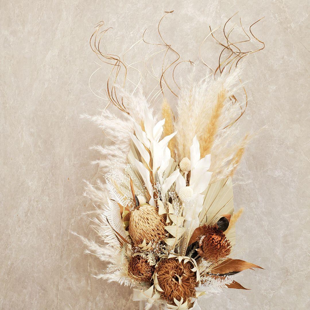 ドライフラワー　スワッグ　インテリア　パンパスグラス　アートプランツ　花瓶