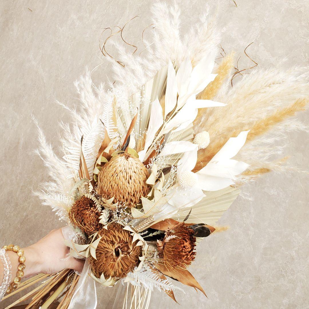 ドライフラワー　スワッグ　インテリア　パンパスグラス　アートプランツ　花瓶