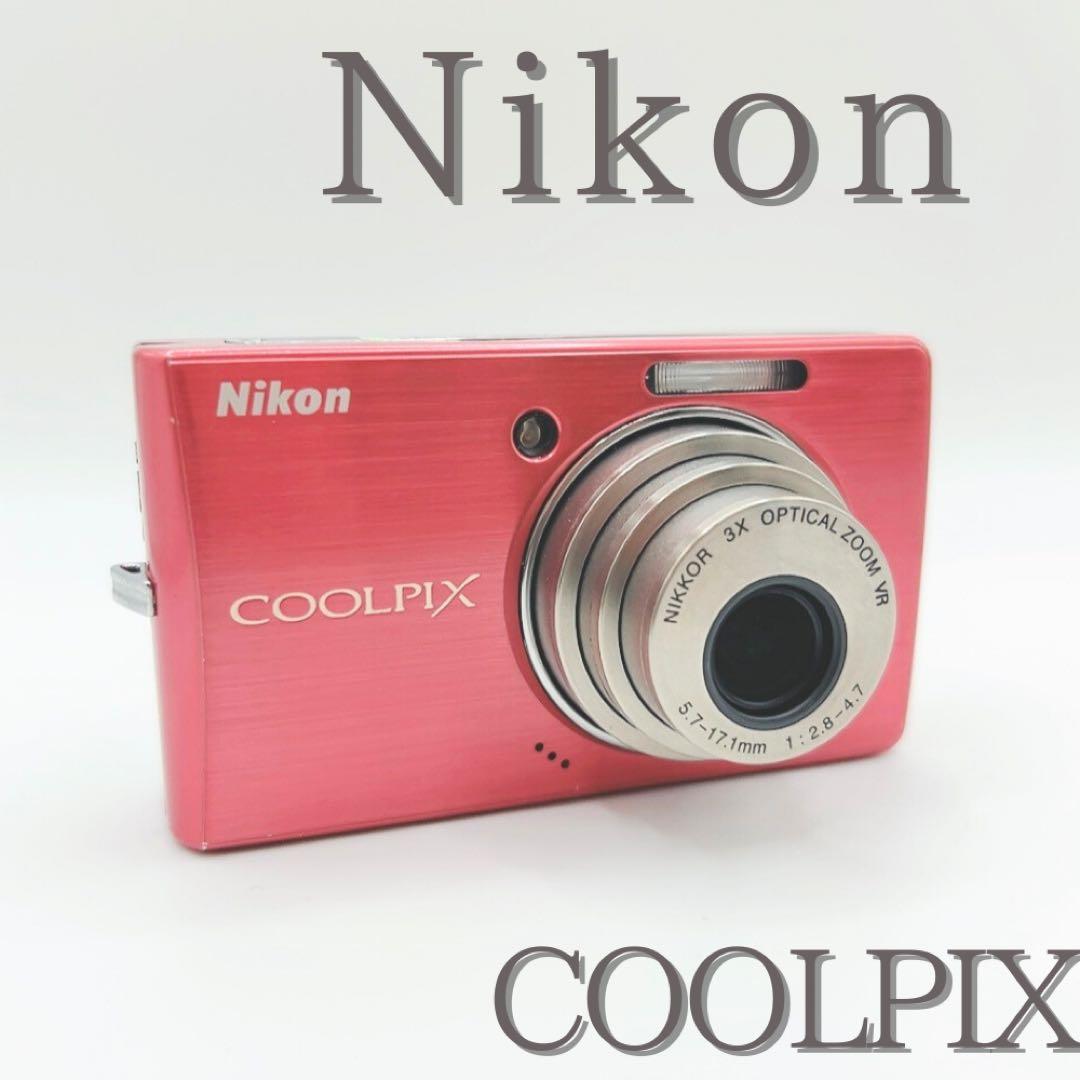 即使用可 SDカード付 Nikon ニコン COOLPIXピンク デジタルカメラ