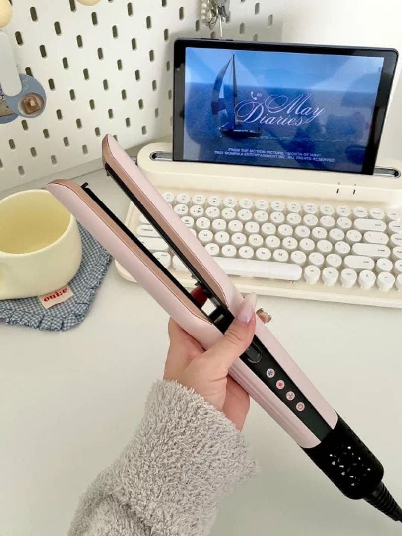 ドライヤーストレートナー イオン搭載2in1 高濃度マイナスイオン搭載