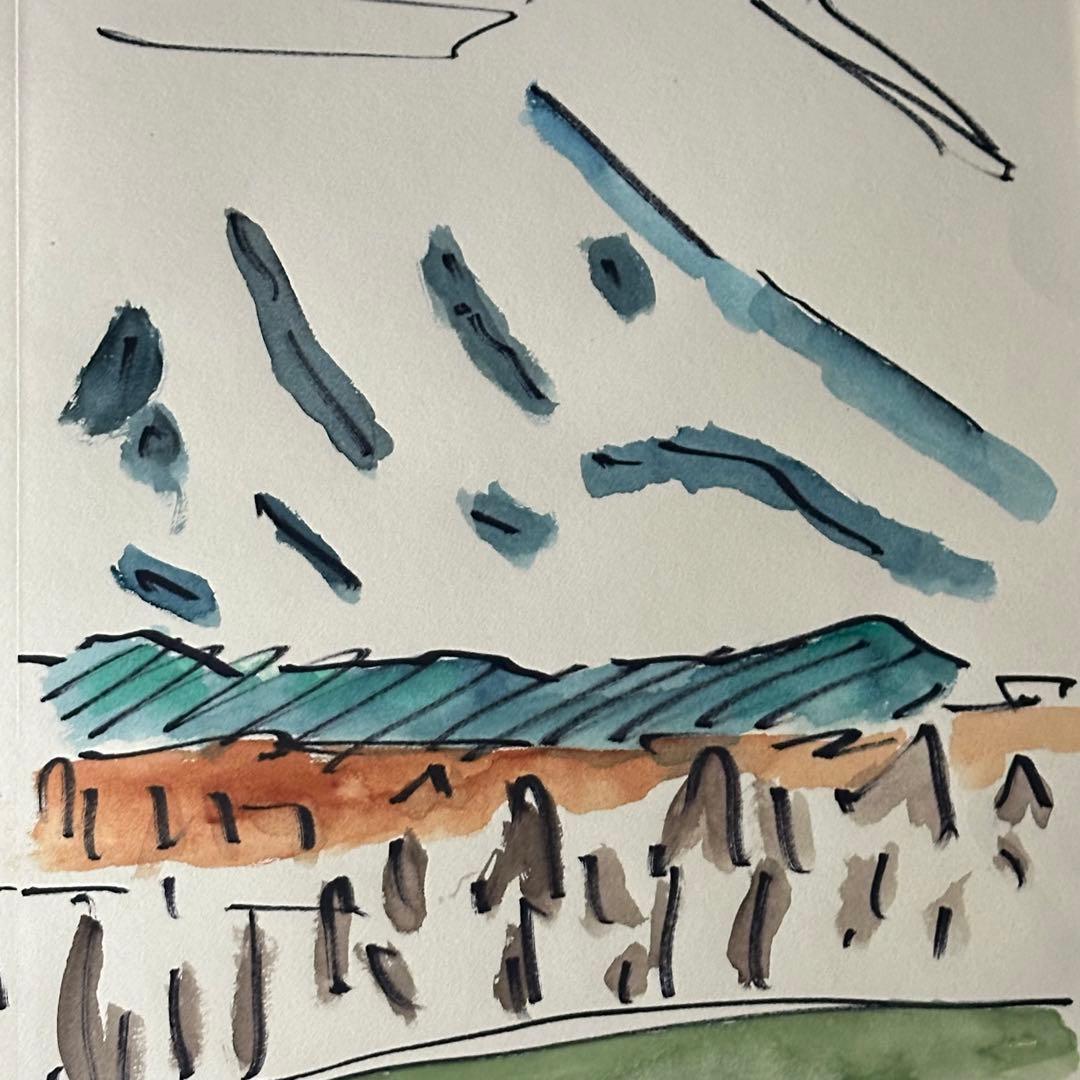 2238様感謝‼️真作カムイ坂本直行「羊蹄山神威岳」水彩画　日付署名証明書