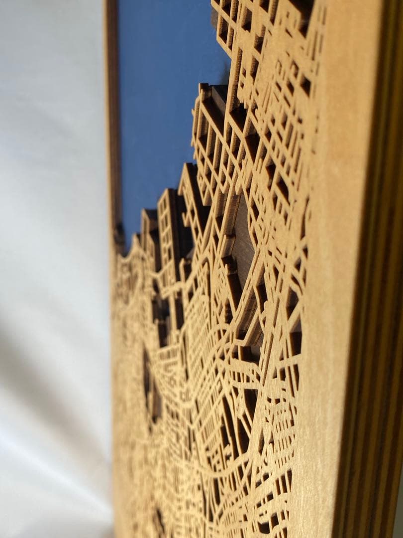 2369❣️ FUKUOKA 3D Wood City Map