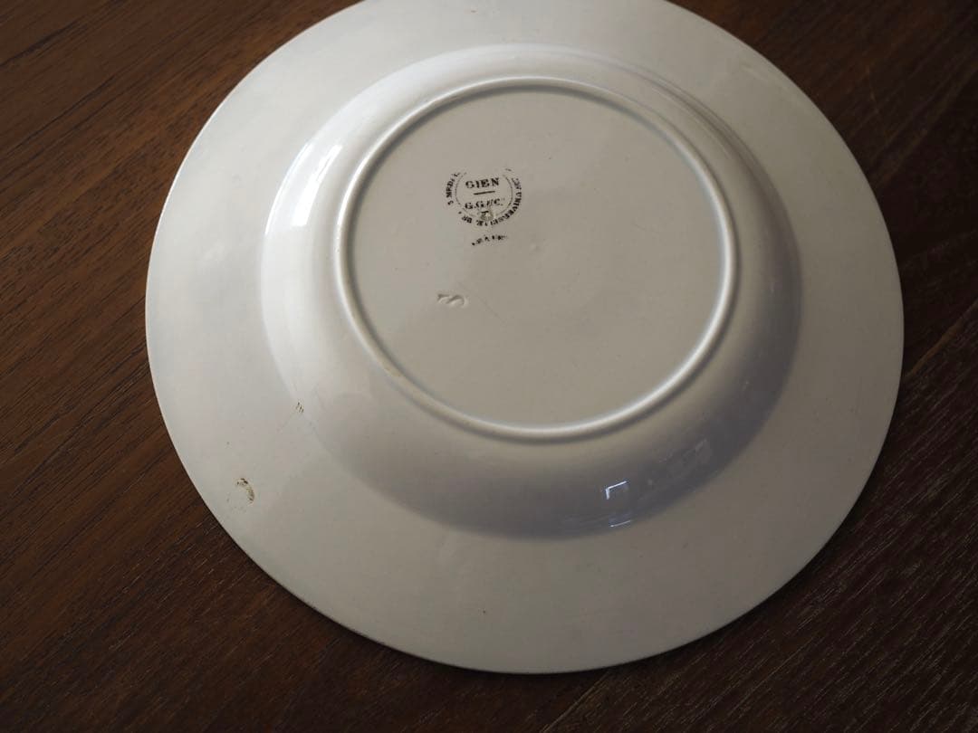 ジアン　白皿　フランスアンティーク