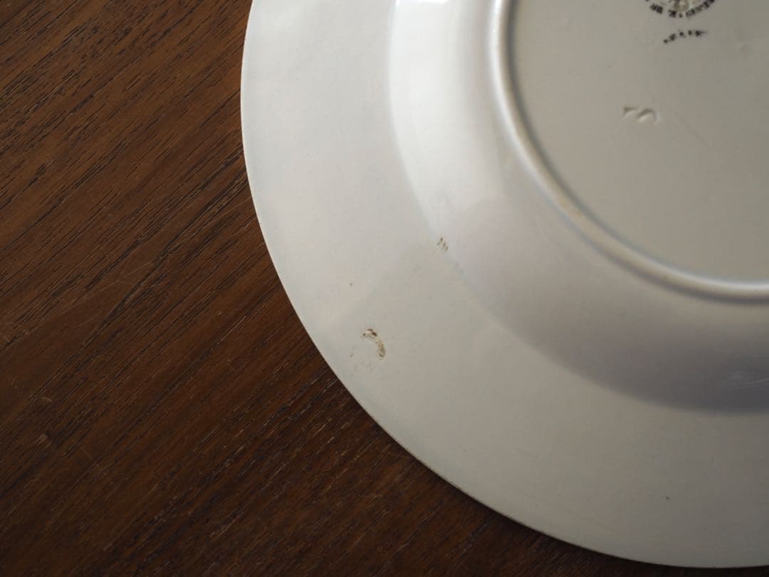 ジアン　白皿　フランスアンティーク