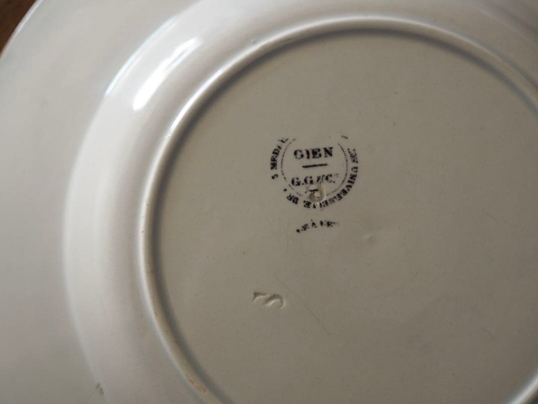 ジアン　白皿　フランスアンティーク