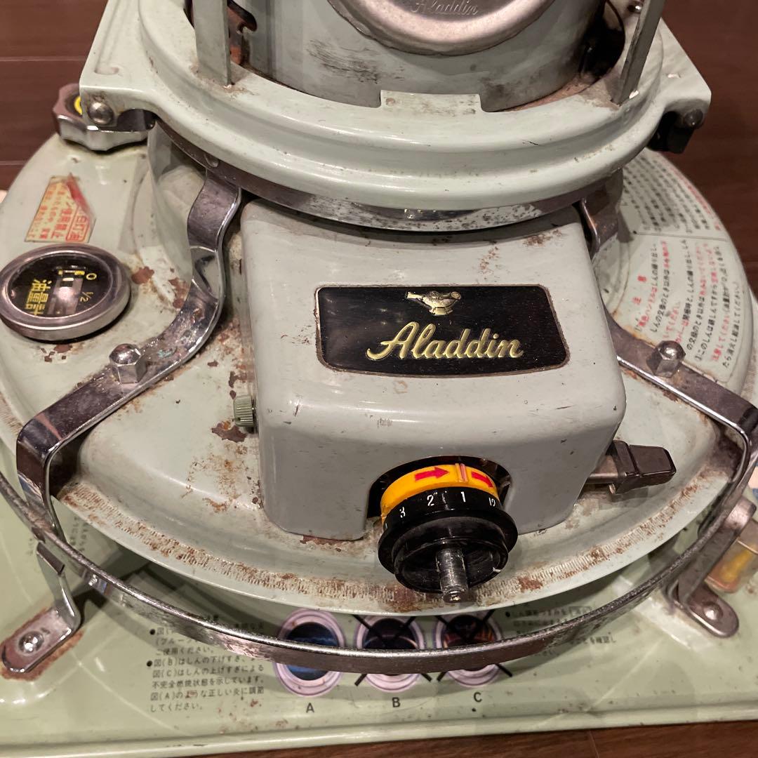 アラジンAladdin ミントグリーン 石油ストーブ アンティーク ジャンク品