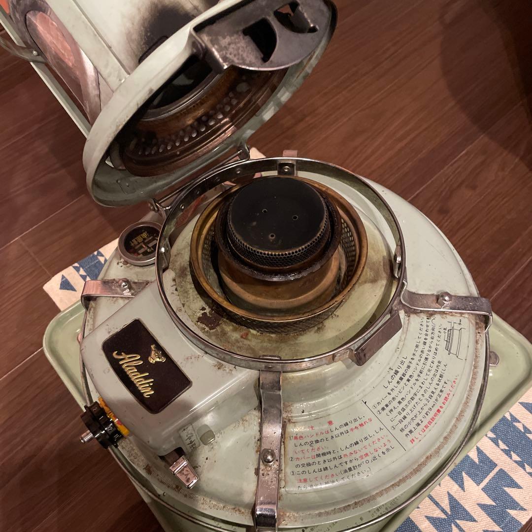 アラジンAladdin ミントグリーン 石油ストーブ アンティーク ジャンク品